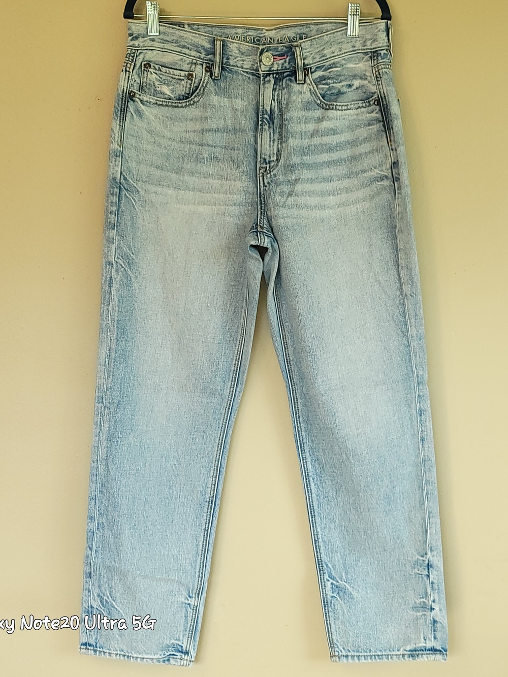 American Eagle 100% Cotton Rigid High-Rise Mom Jeans Size 4 Regular Light Wash